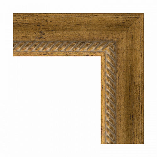 картинка Зеркало Evoform Exclusive 93х63 BY 3432 с фацетом в багетной раме - Состаренная бронза с плетением 70 мм от магазина Сантехстрой