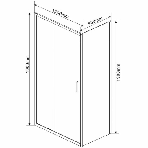 картинка Душевой уголок Vincea vsr-1g9015clgm от магазина Сантехстрой