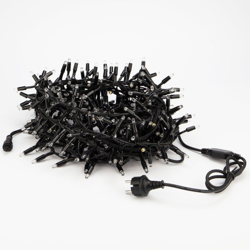 картинка Гирлянда Кластер 10 м,  400 LED,  черный каучук,  IP67, соединяемая,  цвет свечения теплый белый NEON-NIGHT от магазина Сантехстрой