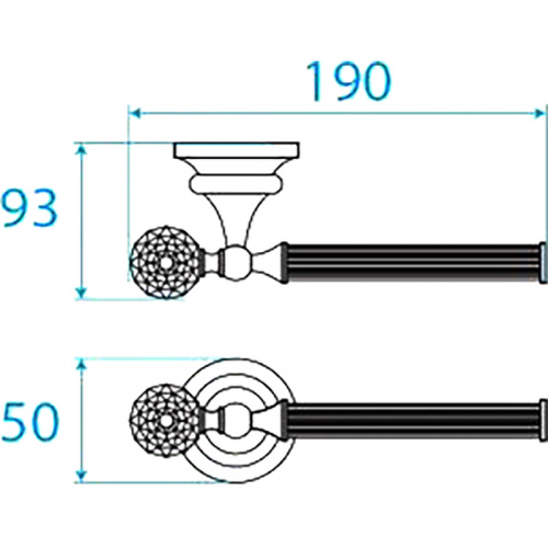картинка Держатель туалетной бумаги Cezares Olimp-TH04-03/24-Sw Золото 24 карат от магазина Сантехстрой