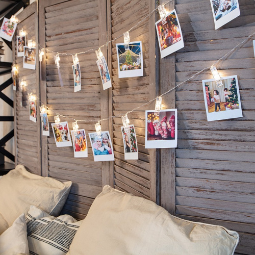 картинка Гирлянда светодиодная Прищепки 30 LED,  5 м,  теплый белый цвет свечения NEON-NIGHT от магазина Сантехстрой