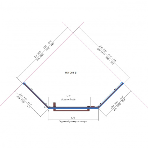 картинка Душевой уголок RGW 350608400-25 от магазина Сантехстрой