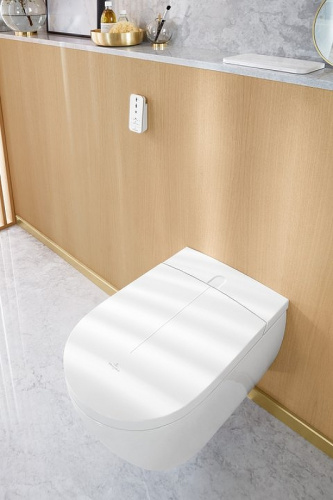 картинка Унитаз-биде Villeroy&Boch ViClean-L V0E100R1 подвесной с сиденьем Микролифт от магазина Сантехстрой