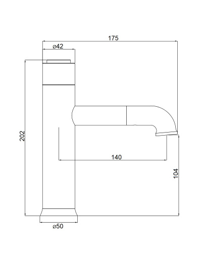 картинка Orange PURE M02-021cr Смеситель для раковины с кнопочным управлением от магазина Сантехстрой