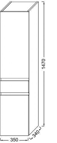 картинка Пенал Jacob Delafon Madeleine 35 eb2069d-j53 Черный от магазина Сантехстрой