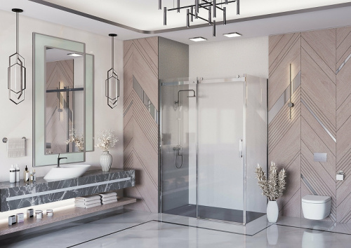 картинка Душевой уголок Ambassador Benefit 160x110 19021105HX-110HX профиль Хром стекло прозрачное от магазина Сантехстрой