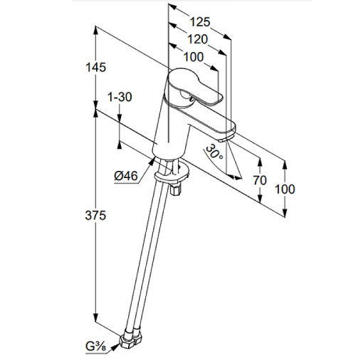 картинка Смеситель для раковины Kludi 370280565 Хром от магазина Сантехстрой