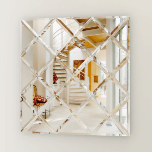 картинка Зеркальная плитка Evoform Refractive 40х40 с фацетом 10 мм от магазина Сантехстрой