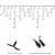 картинка Гирлянда Айсикл (бахрома) светодиодный,  4,0 х 0,6 м,  черный провод КАУЧУК,  230 В,  диоды ТЕПЛЫЙ БЕЛЫЙ,  128 LED NEON-NIGHT от магазина Сантехстрой