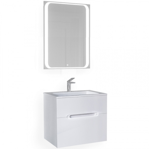 картинка Зеркало Jorno Modul 65 Mоl.02.60/W с подсветкой с сенсорным выключателем от магазина Сантехстрой