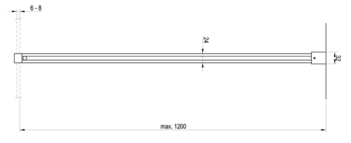 картинка Комплект фурнитуры для ограждения Walk-In блестящий, w set-uni freе, 1200 мм от магазина Сантехстрой