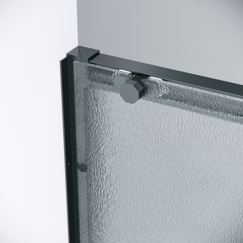 картинка Дверь в нишу 100.K33.05.110.21.02 Style (110*195) черный матовый, стекло шиншилла, 1 место от магазина Сантехстрой