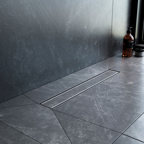 картинка W01SC-U11-050-04SB MasterFlow Трап для душа линейный универс затвор Tile 50см цвет сталь мат от магазина Сантехстрой