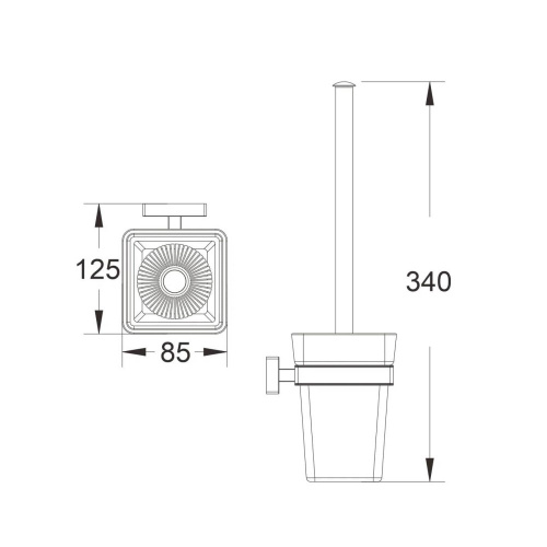 картинка Ёршик туалетный настенный BELZ (B90410) от магазина Сантехстрой