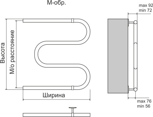 картинка Полотенцесушитель Terminus 4620768881176 Хром от магазина Сантехстрой