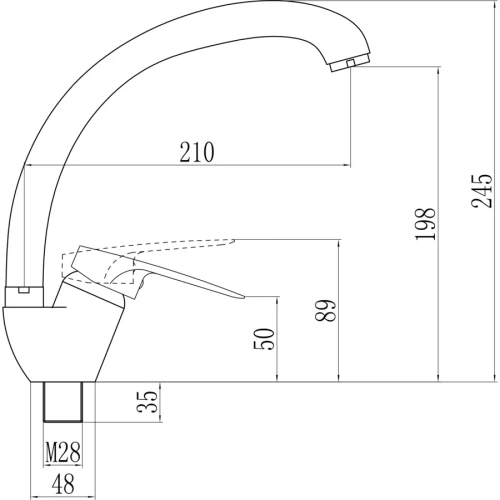 картинка Смеситель для кухни Savol S-T4104-1 от магазина Сантехстрой