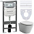 картинка Комплект унитаза с инсталляцией Ceramica Nova Balearica CN6000_1002W_1000 с сиденьем Микролифт и Белой клавишей смыва от магазина Сантехстрой