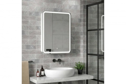 картинка Зеркало-шкаф Reflection Circle led 550x800 RF2106SR от магазина Сантехстрой