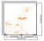 картинка Душевой уголок Cezares ELENA-W-ASH-1-90/80-C-Cr профиль Хром стекло прозрачное от магазина Сантехстрой
