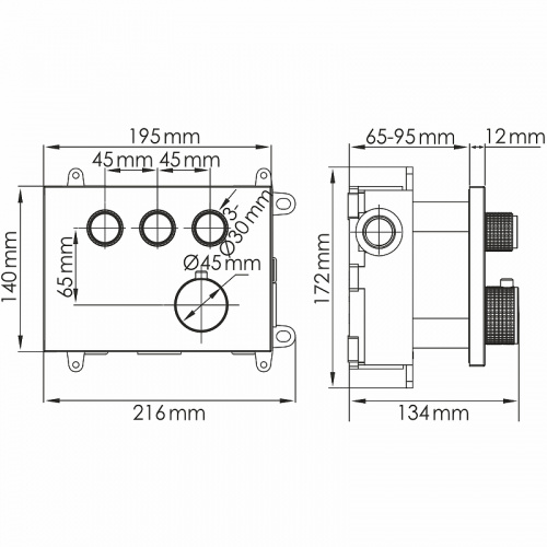 фото смеситель для душа wasserkraft wern 4258 thermo с термостатом никель