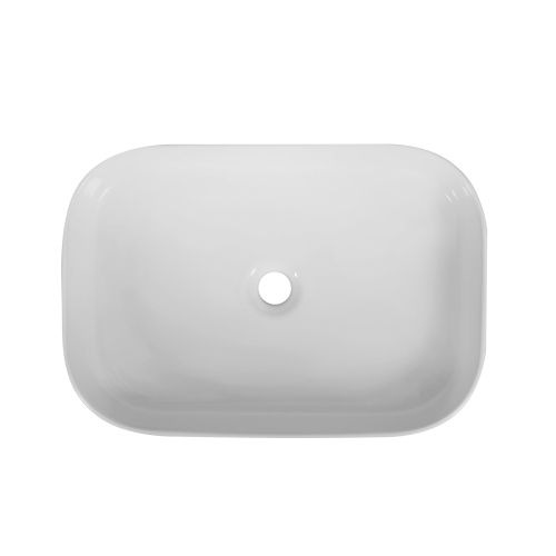 картинка Раковина накладная Oliveeka 9690A на столешницу 560-380 белая от магазина Сантехстрой