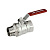 картинка Кран шаровой, R254DL, 1/2", ВН, ручка-рычаг красный, хромированный от магазина Сантехстрой