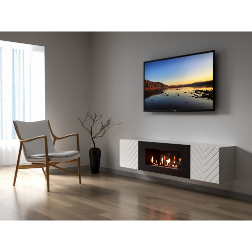 картинка Тумба с биокамином Firelight BFP-P1700V белая от магазина Сантехстрой
