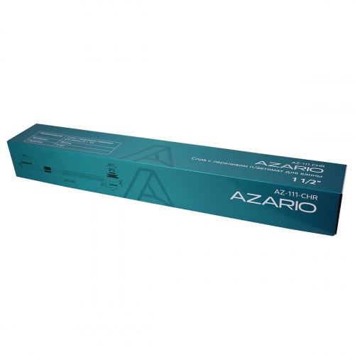 картинка Слив-перелив для ванны AZARIO п/автомат, G 1 1/2, латунь, хром (AZ-111-CHR) от магазина Сантехстрой