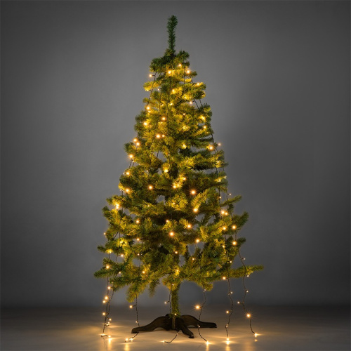 картинка Елочная гирлянда с кольцом,  7 нитей по 1,8 метра,  цвет диодов теплый белый,  не соединяется от магазина Сантехстрой