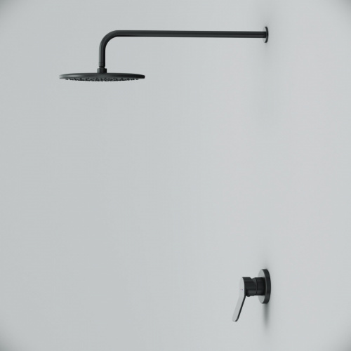 картинка FB85A2R002 X-Joy, набор: см-ль д/душа, верхний душ 220 мм, держатель д/верхн.душа, черный, шт. от магазина Сантехстрой