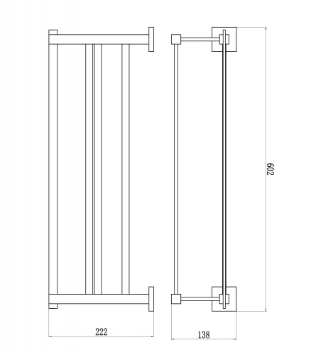 картинка Полка для полотенец Savol S-06544C от магазина Сантехстрой