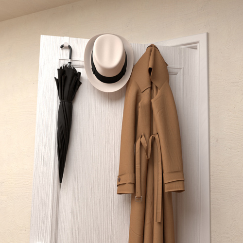 картинка Держатель для хранения одежды в стиле лофт,  крепление на дверь,  3 штуки,  белый REXANT от магазина Сантехстрой