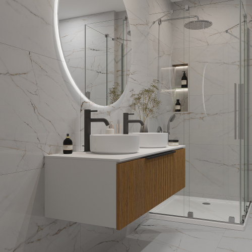 картинка Тумба под раковину/столешницу Кито 120 Белый/Тростник от магазина Сантехстрой