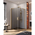картинка Душевой уголок Cezares Slider SLIDER-AH-2-70/80-90/100-GRIGIO-BORO 90-100x70-80 см, профиль золотой матовый, стекло графитовое от магазина Сантехстрой