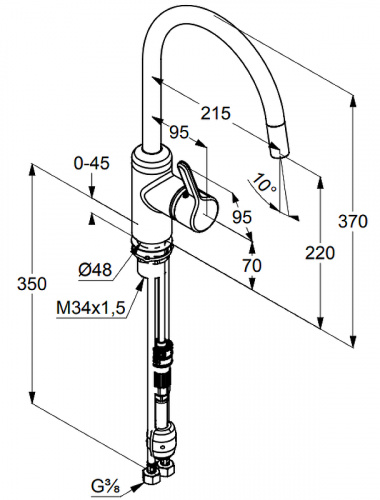 картинка Смеситель для кухни Kludi 428510578 Хром от магазина Сантехстрой