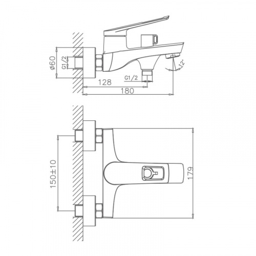 картинка Смеситель для ванны Haiba (HB60595) от магазина Сантехстрой