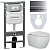 картинка Комплект унитаза с инсталляцией Ceramica Nova Play CN3001_1002M_1000 с сиденьем Микролифт и клавишей смыва Хром матовый от магазина Сантехстрой