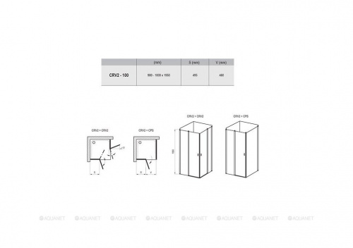 картинка Душевая дверь Ravak Chrome CRV2-100 1QVA0C00Z1 от магазина Сантехстрой