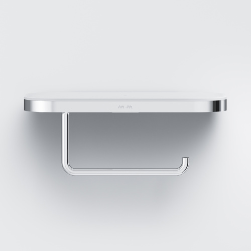 картинка Держатель туалетной бумаги AM.PM Func A8F341400 с полкой Хром от магазина Сантехстрой