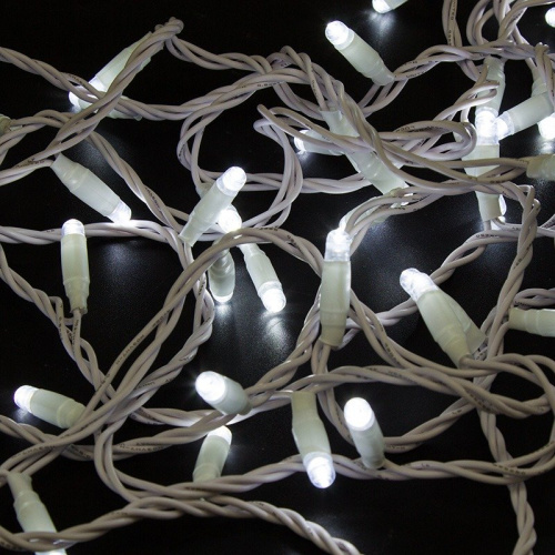 картинка Гирлянда Нить 10м,  постоянное свечение,  белый ПВХ,  230В,  цвет Белый от магазина Сантехстрой