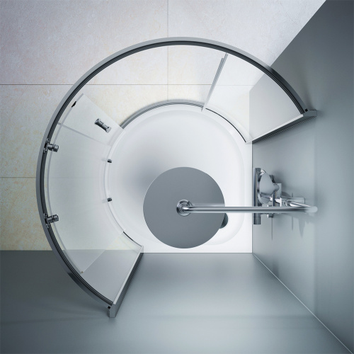 картинка W83G-333-095CT Like Round 95 Душевое ограждение Like Round 95x95,  стекло прозрачное, проф хром глян от магазина Сантехстрой