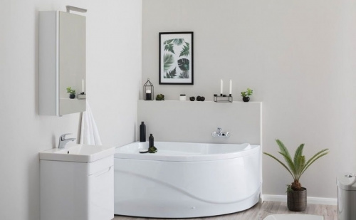 картинка Акриловая ванна Aquanet Graciosa 150x90 L 205325 без гидромассажа от магазина Сантехстрой