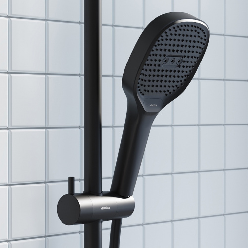 картинка 940000300 Merkur душ.система: верх.душ 310*200 мм, ручн.душ 3 ф-ции 130*250 мм, штанга 1050-1450, че от магазина Сантехстрой