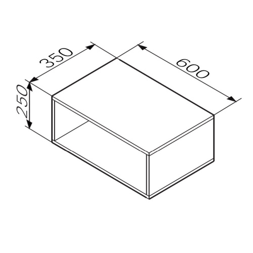 картинка M8FOH0601WM Func, Ниша для хранения 25 см, 60 см, цвет белый матовый от магазина Сантехстрой