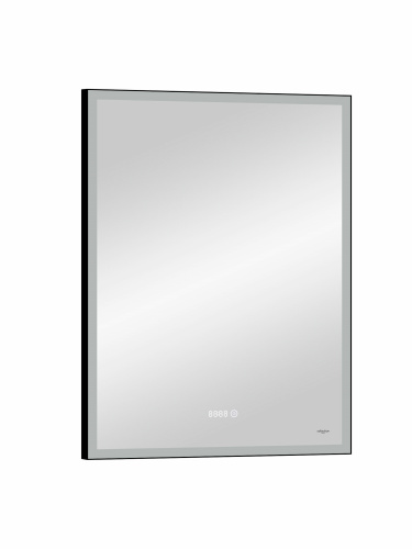 картинка Зеркало Reflection Ghost с LED подсветкой, сенсором и часами 600х800 от магазина Сантехстрой