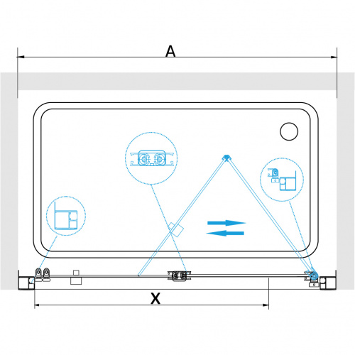картинка Душевая дверь RGW 06082112-14 от магазина Сантехстрой