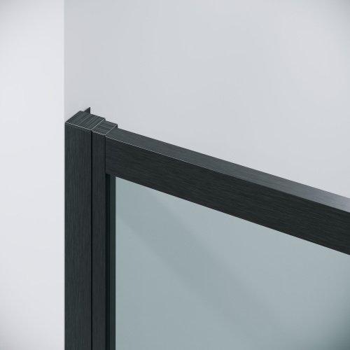 картинка Дверь в нишу 100.K33.02.120.42.00 Cosmo (120*195) графит сатин, стекло прозрачное, 1 место от магазина Сантехстрой