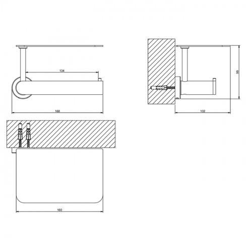 картинка Gessi Emporio accessories Настенный держатель для туалетной бумаги с крышкой, цвет: Chrome от магазина Сантехстрой