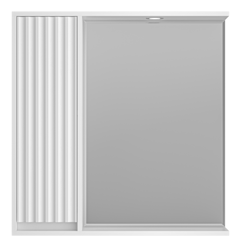 картинка Зеркальный шкаф Brevita левый (белый) 78x80 от магазина Сантехстрой