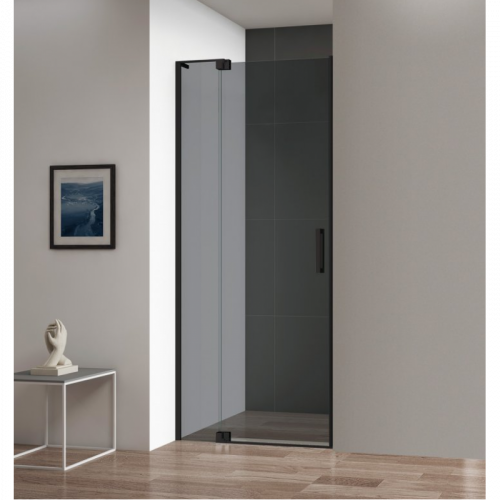 картинка Душевая дверь Cezares Slider SLIDER-70/80-GL-FIX/DOR-GRIGIO 70 черный/серое от магазина Сантехстрой